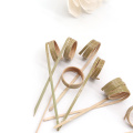 Eco friendly bamboo knotted fruit skewer sticks decorative picks